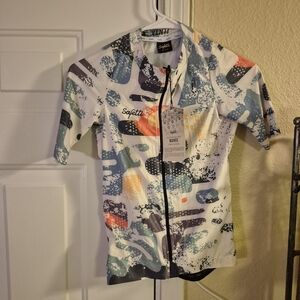 Ventti Men's Abstract Multicolor Cycling Jersey